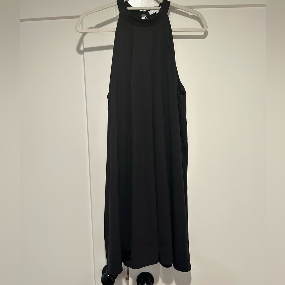Black halter dress